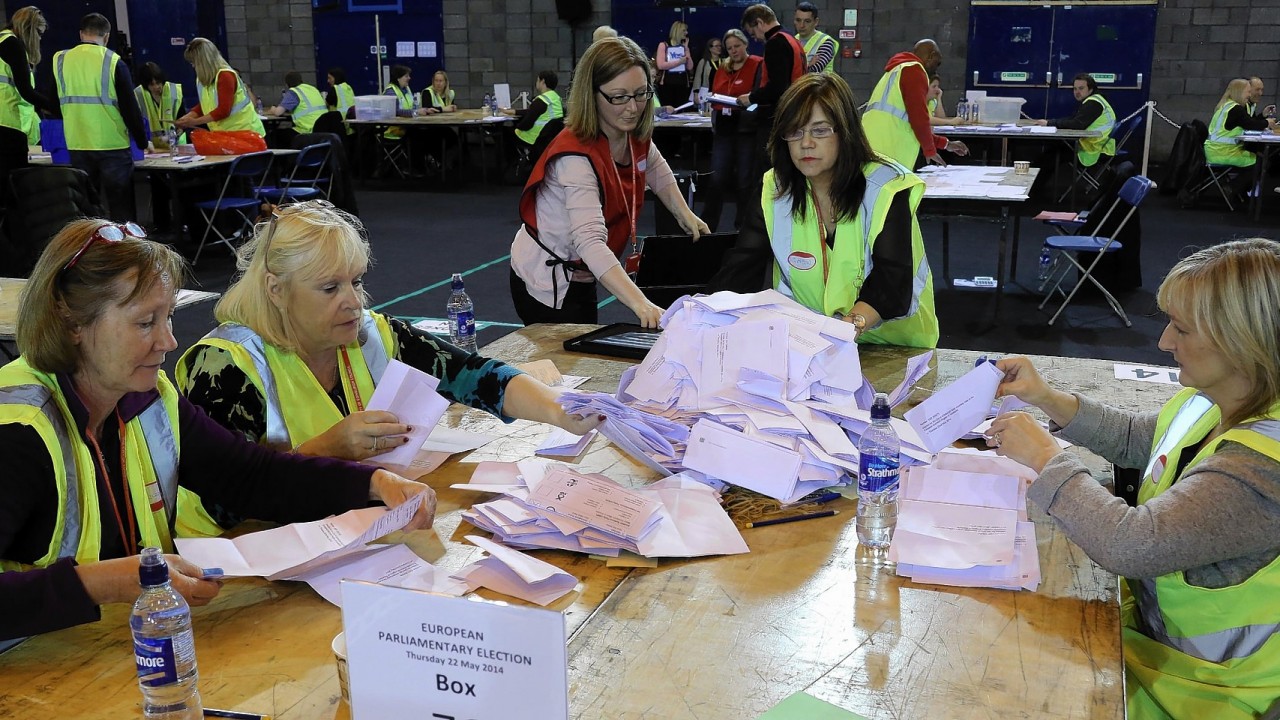 The vote count begins in Meadowbank, Edinburgh