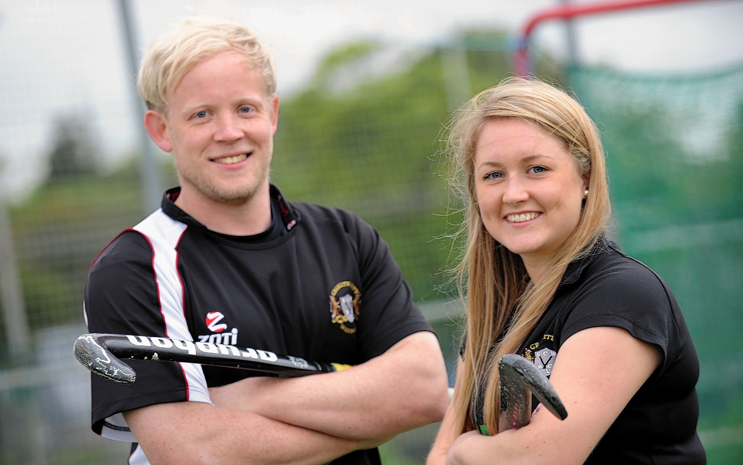Granite City Wanderers captains Leon Wilkie and Jane Cargill are ready for cup final action
