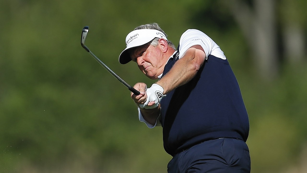 Montgomerie won finishing with a 6-under 65 for a four-stroke victory over 64-year-old Tom Watson