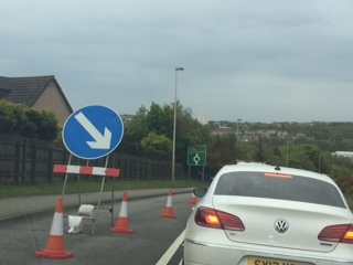 Roadworks on Parkway, Aberdeen