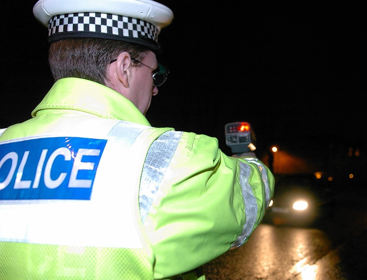 Police with a speed gun