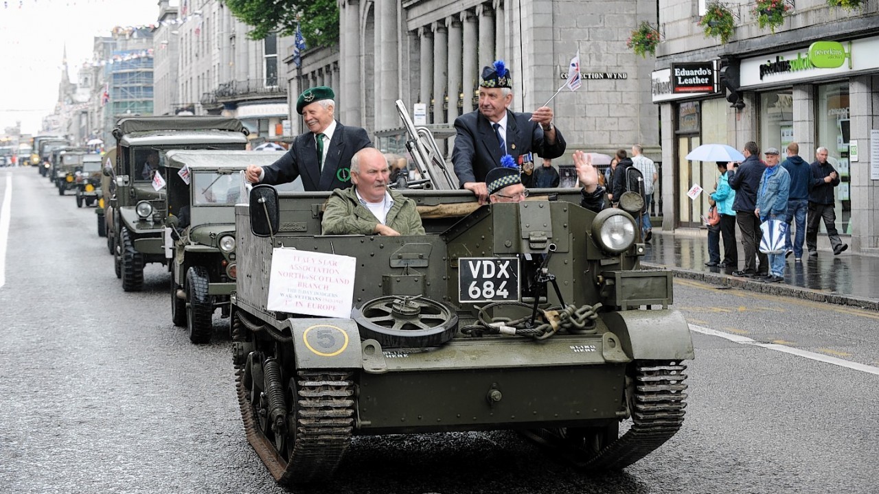Armed Forces Day 2014 Parade down Union Street, Aberdeen.