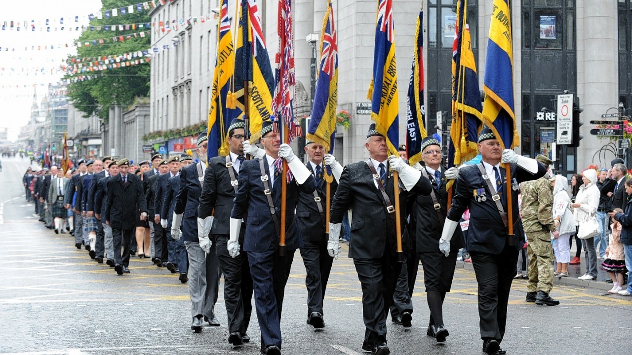 Armed Forces Day 2014 Parade down Union Street, Aberdeen.