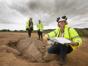 Archaeological dig at the Dyce park and ride