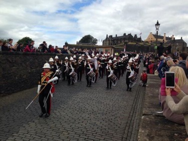 The parade starting off from Stirling Castle. Pic credit: James Cook Twitter