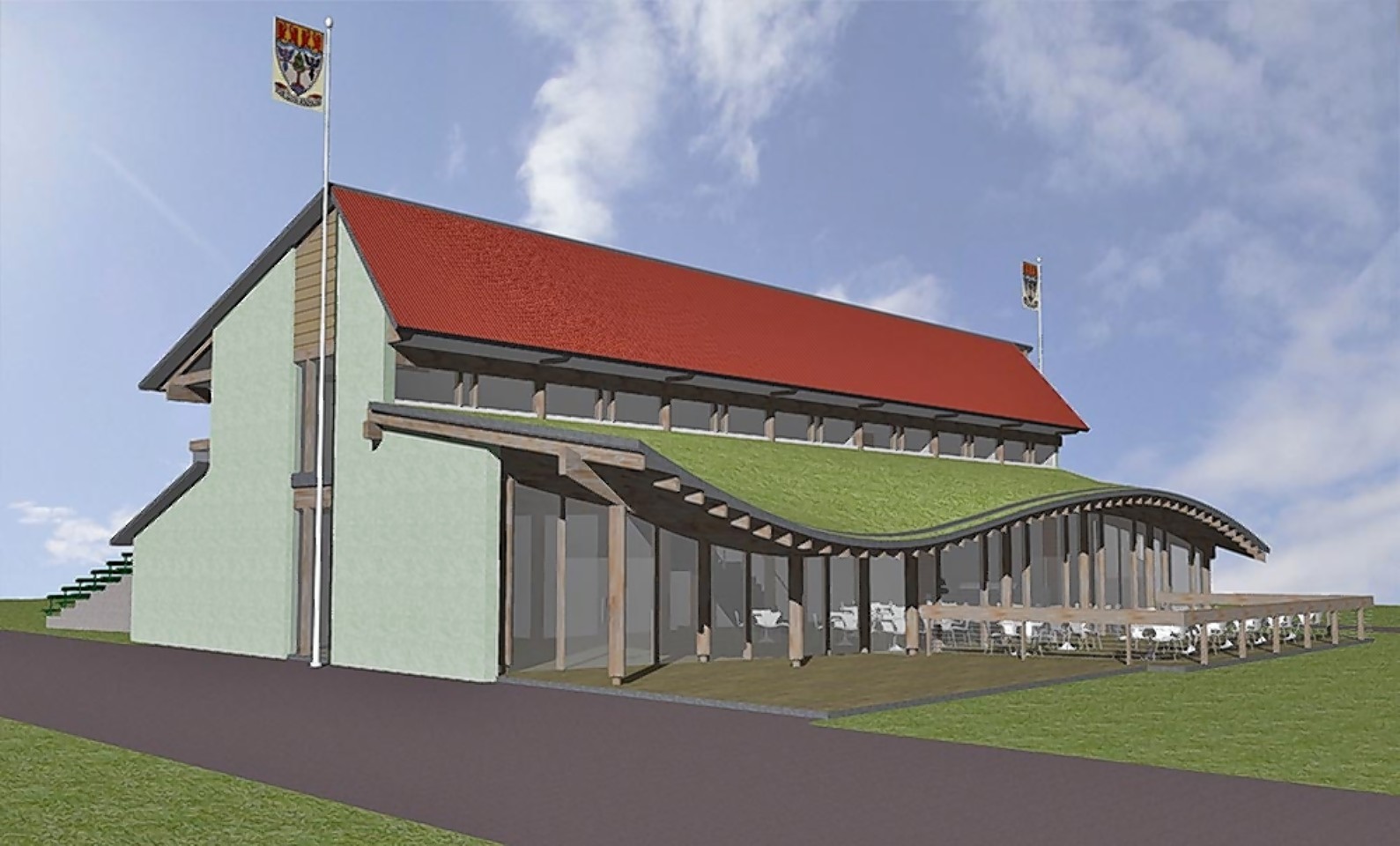 Artist impression of the new Braemar Highland Games Centre