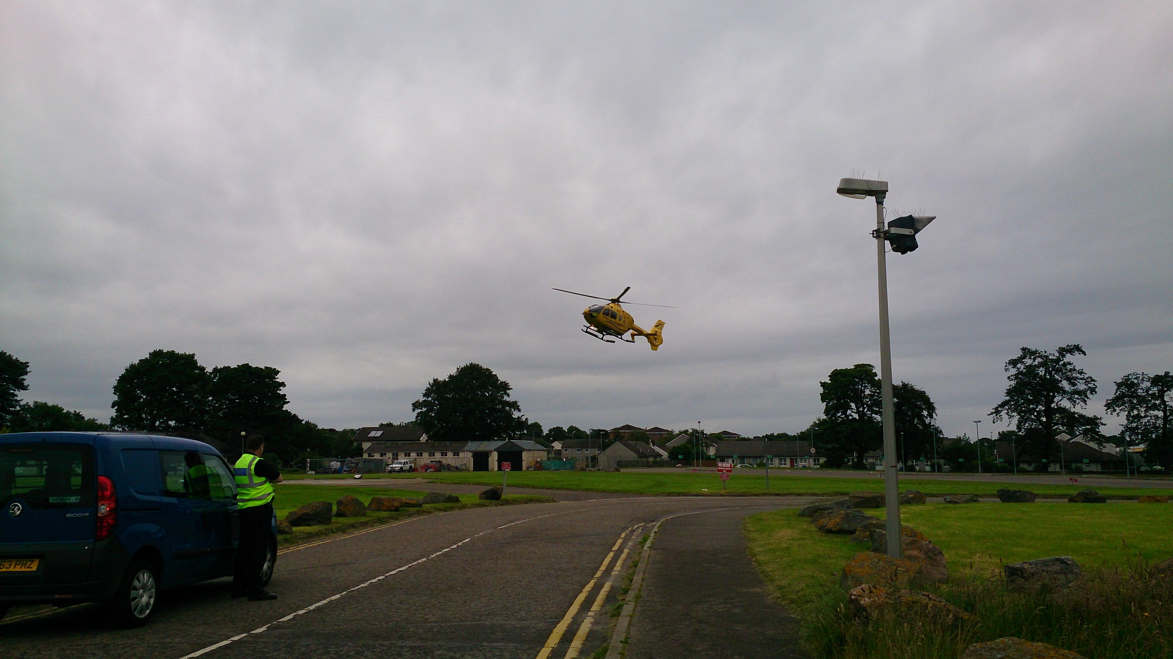 Air ambulance arrives at Raigmore Hospital