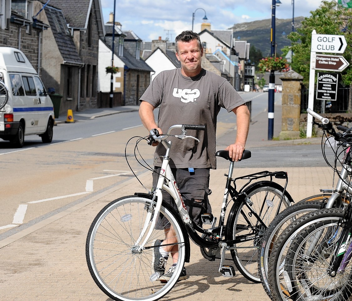 David Reid at the Bike Shed, Newtonmore