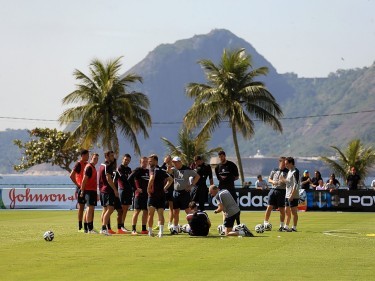 England players during the training session at Urca Military Training Ground, Rio de Janeiro, Brazil.