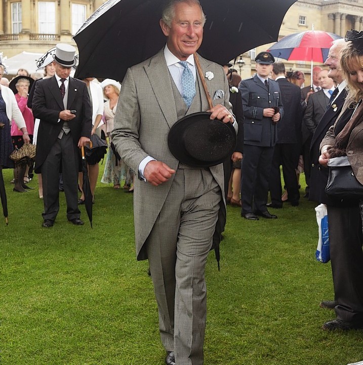 The Prince of Wales attending a Garden Party at Buckingham Palace, central London.