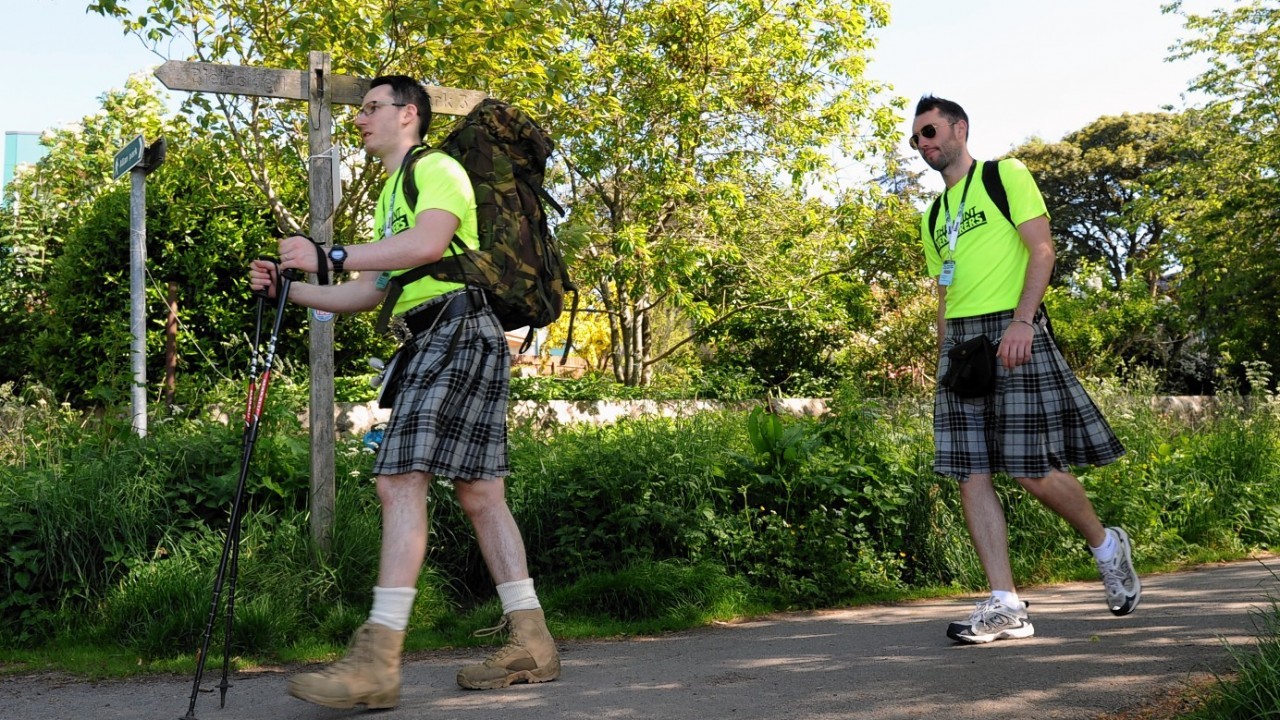 Aberdeen Kiltwalk 2014, starting at Duthie Park to Potarch.