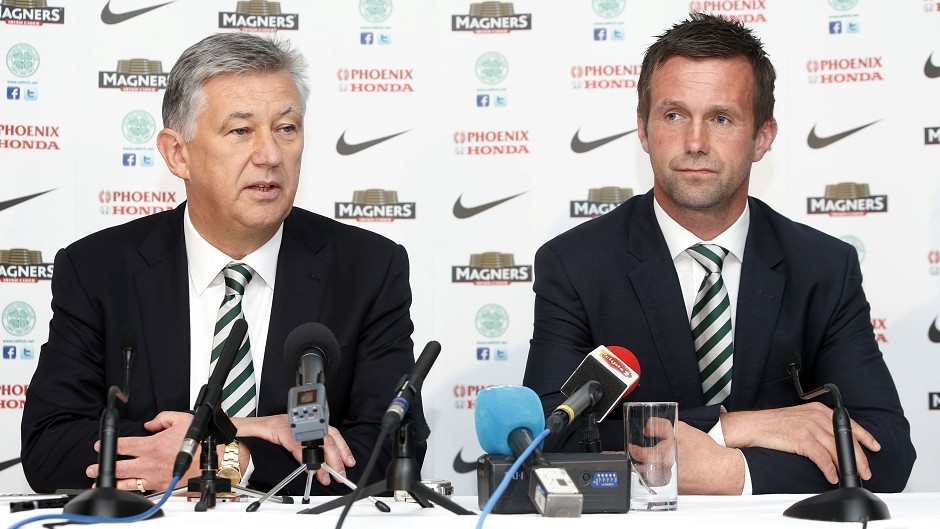 Ronny Deila, right, addressed the media following his appointment