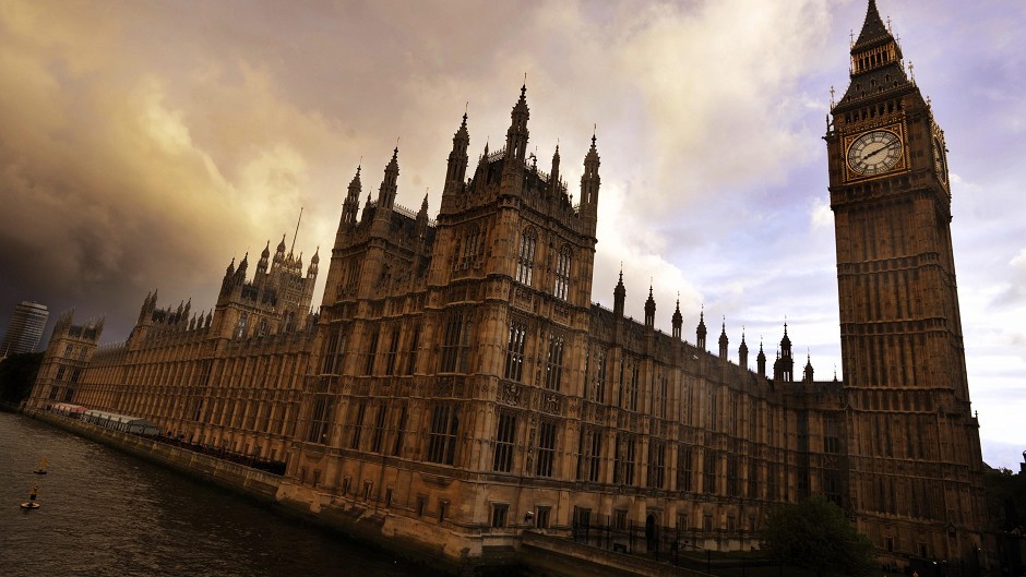 The Houses of Parliament in Westminster, central London