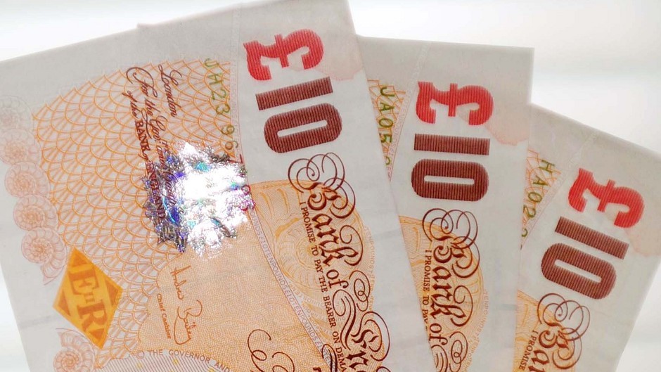 The cash was found in a bin in Stonehaven