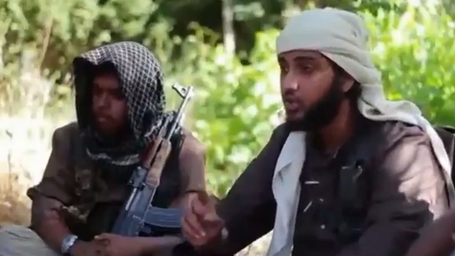 A screengrab showing Islamist fighters who claim to be British in a recruitment video for the Islamic State in Iraq and the Levant (Isis) (YouTube/PA)