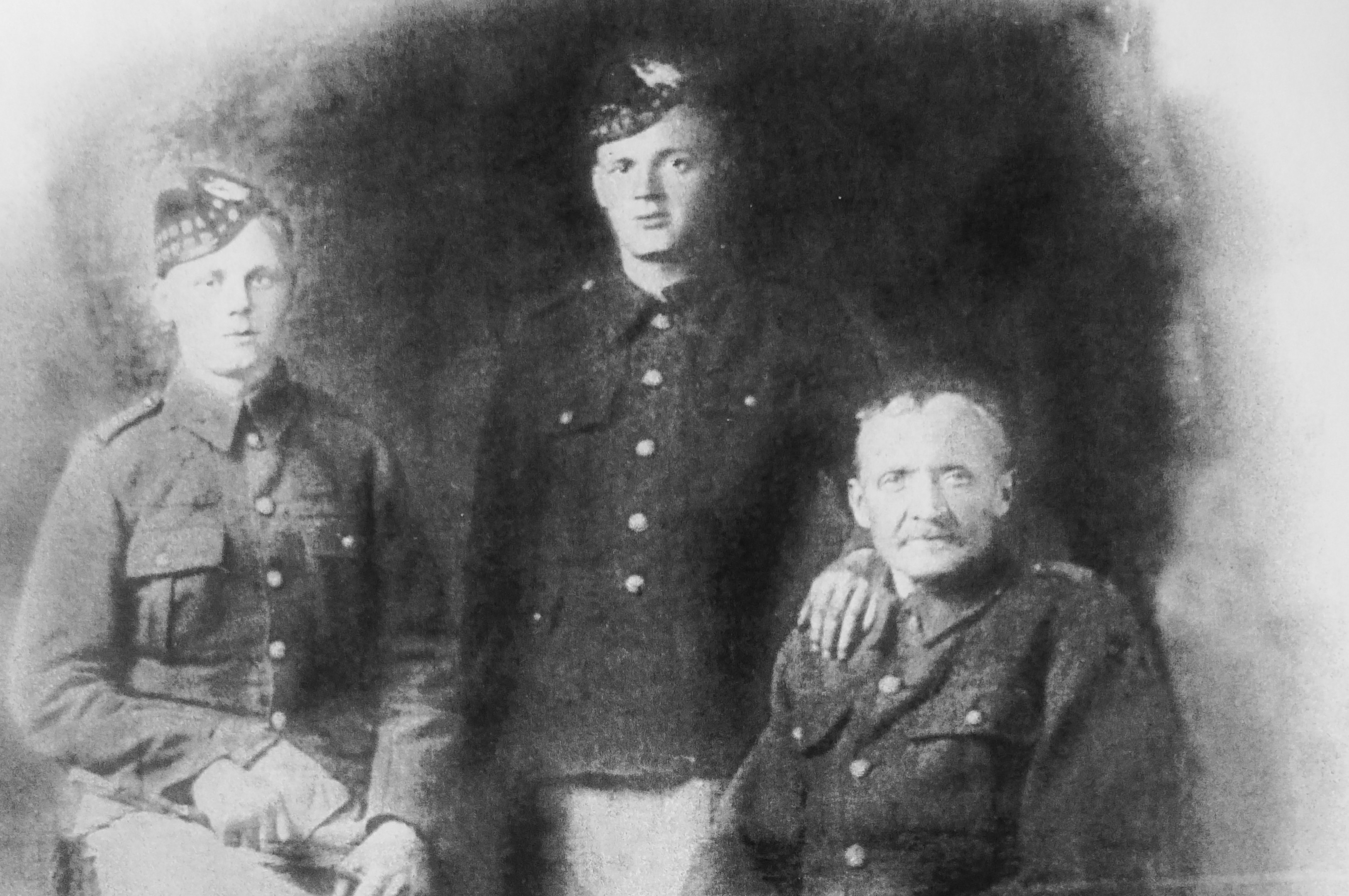 From left: James and John Tocher with their father Peter
