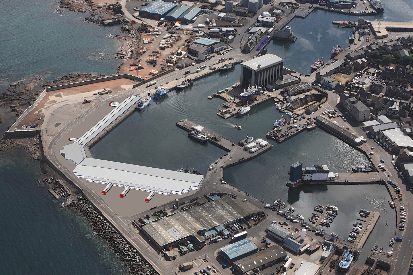 Peterhead harbour.