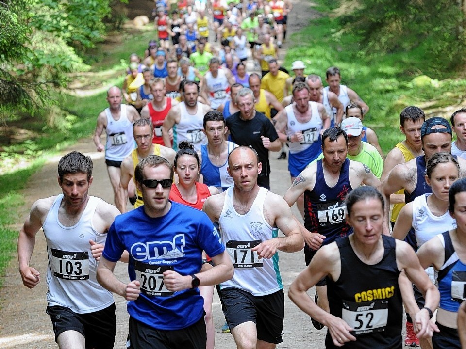 Almost 200 competitors take part in this year's Scolty Hill Race at Banchory, the first race in this year's Scottish hill running championship series