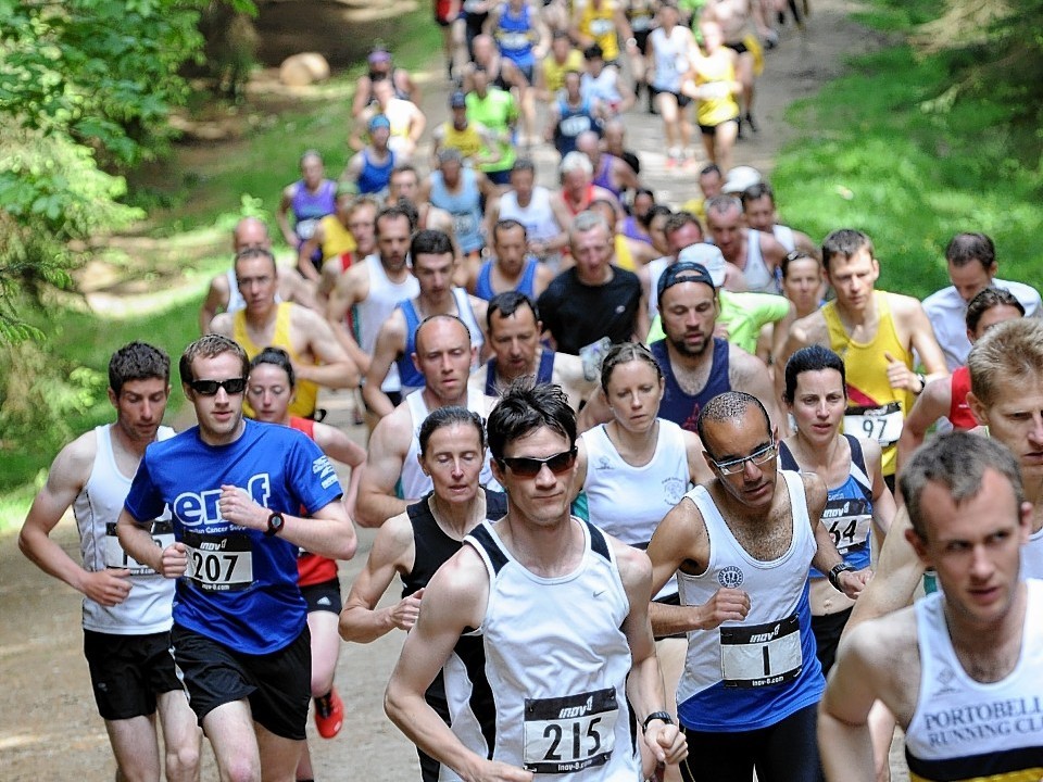 Almost 200 competitors take part in this year's Scolty Hill Race at Banchory, the first race in this year's Scottish hill running championship series