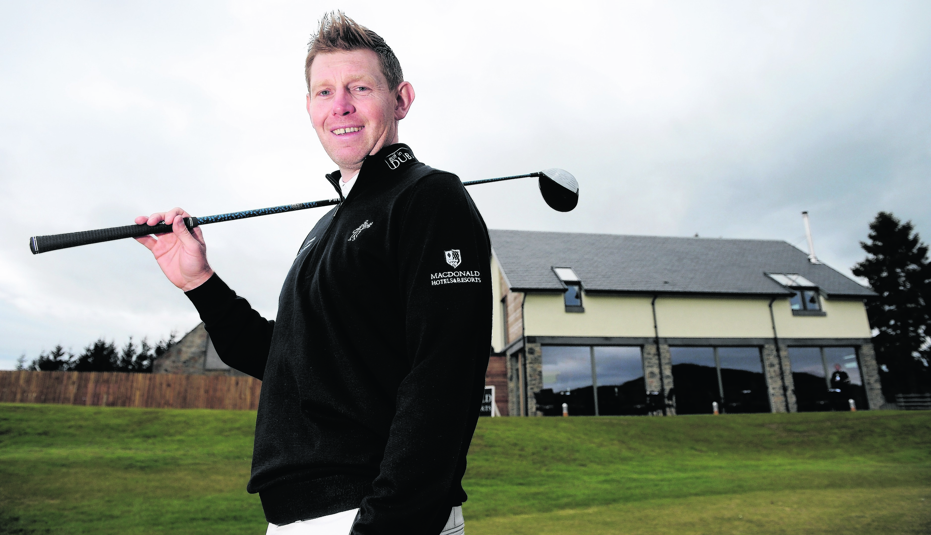 Stephen Gallacher: Handed over the money raised by Bathgate Golf Club.
