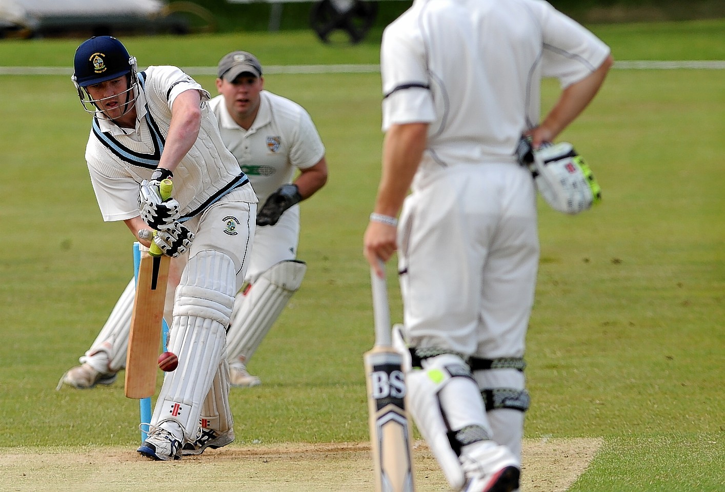 Stoneywood's Ali Gill batting. Stoneywood won by seven wickets