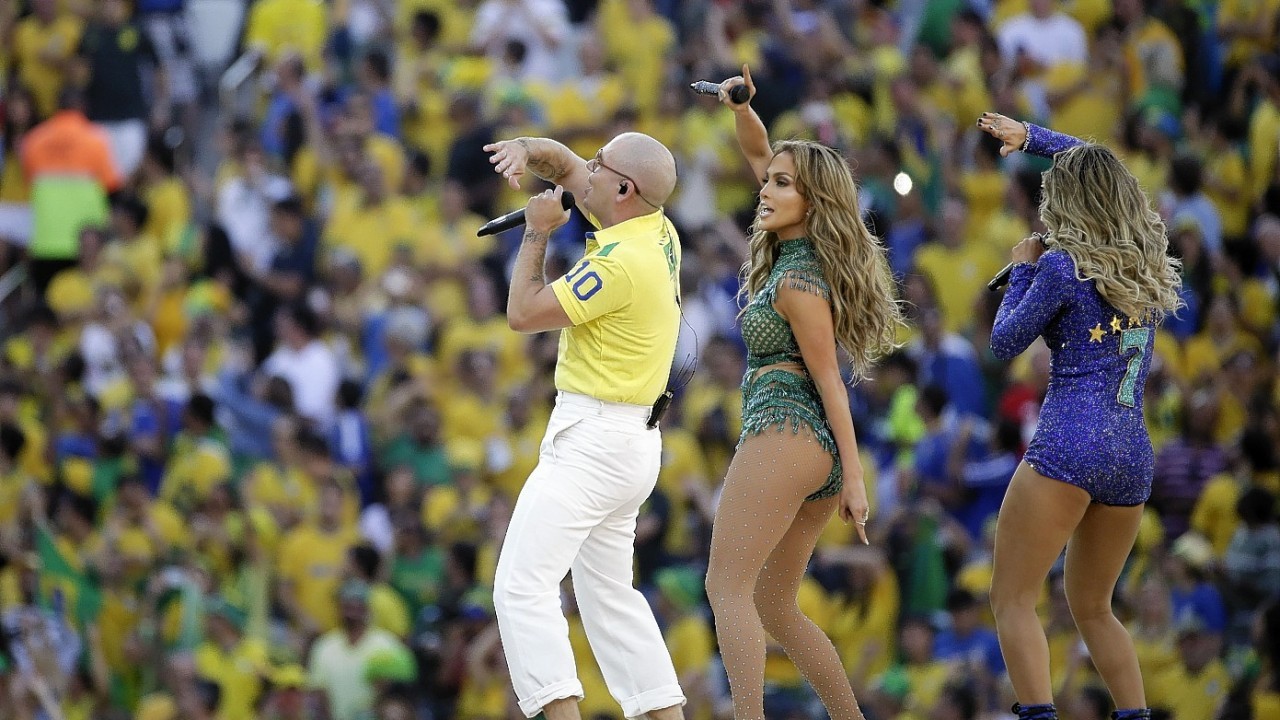 Singer Jennifer Lopez performs during the Opening Ceremony of the 2014 FIFA World Cup Brazil prior to the Group A match between Brazil and Croatia at Arena de Sao Paulo