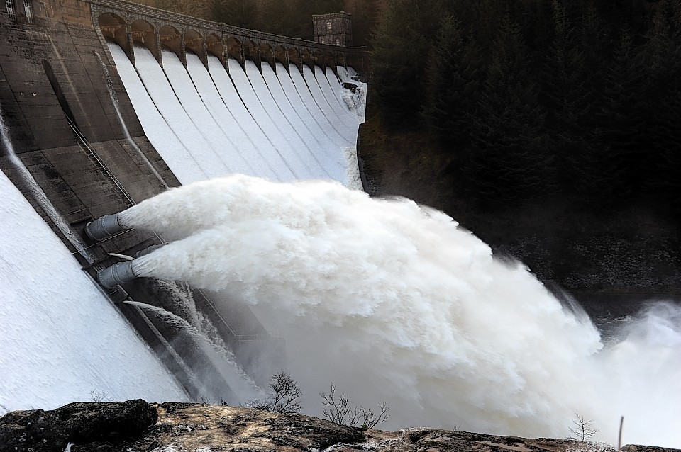 Green energy sources such as hydro provided nearly half of Scotland's electricity.