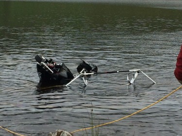 The microlight crashed into the loch