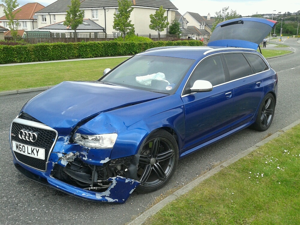 The Audi involved in the crash
