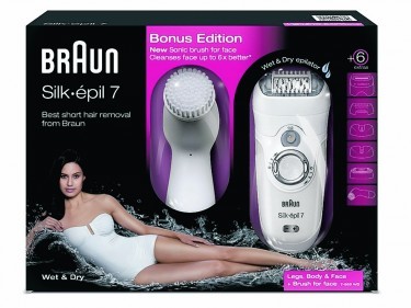 Braun Silk-epil 7 Bonus Edition epilator and sonic brush, £159.99 (Boots)