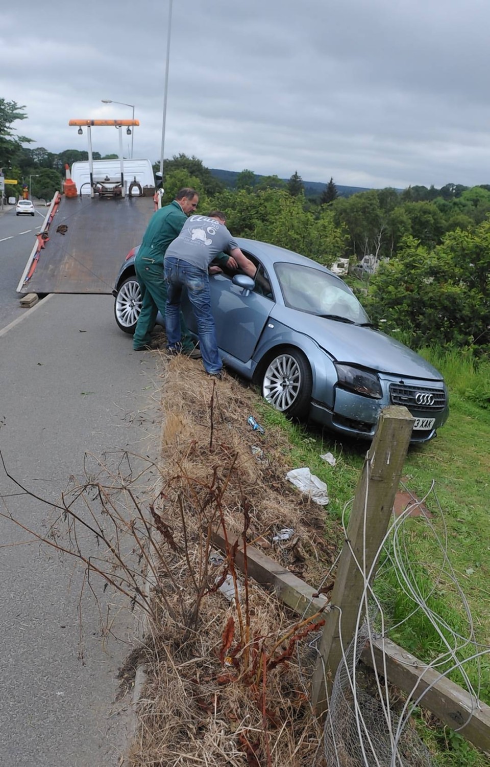 The Audi crash in Turriff