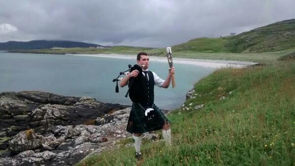 The Baton Relay on the Western Isles 
Credit: Batonrelay 2014, Twitter ‏@Batonrelay2014