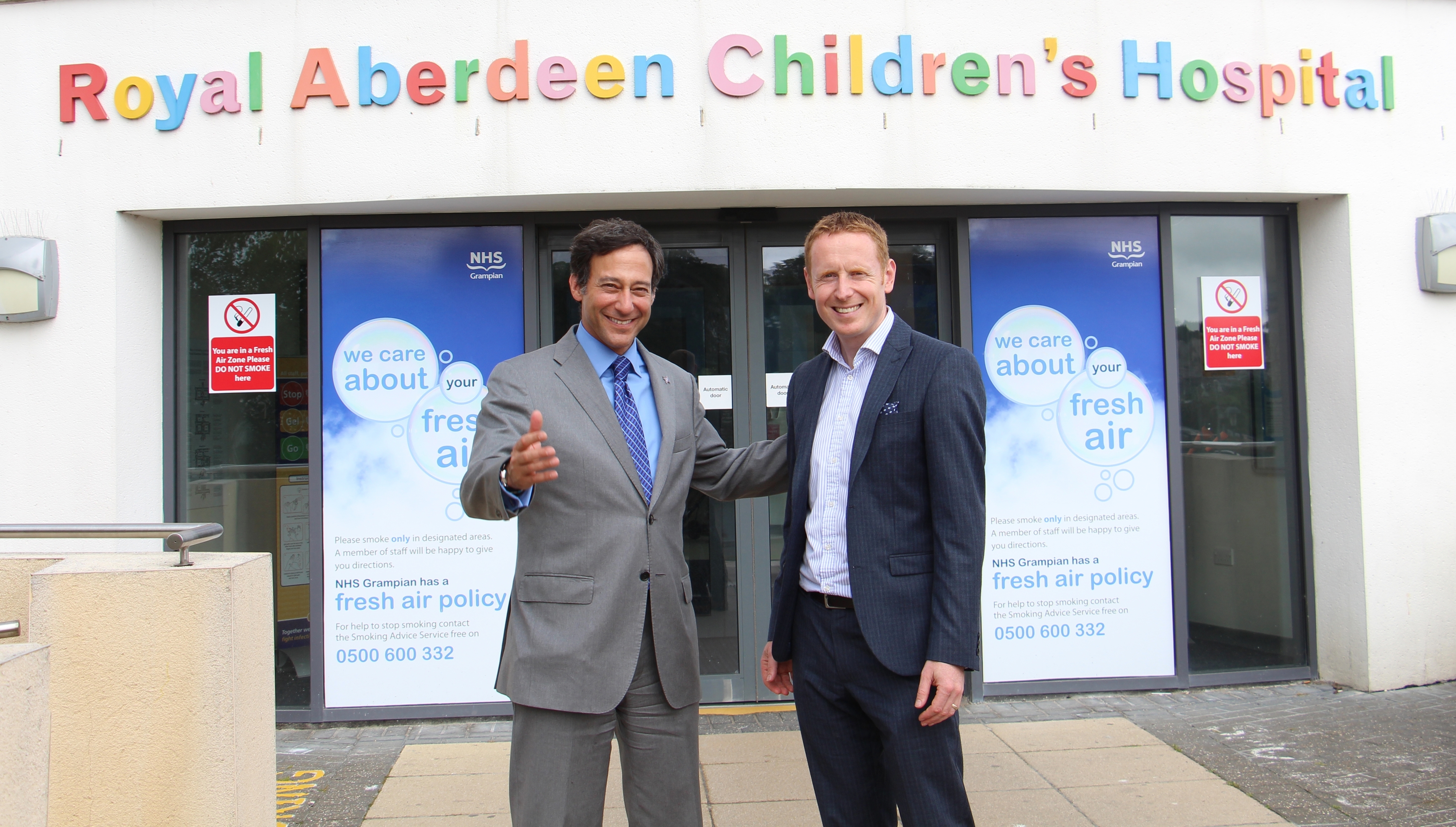 Bristow Group’s President, Jonathan Baliff and David Cunningham, Chief Executive of The ARCHIE Foundation