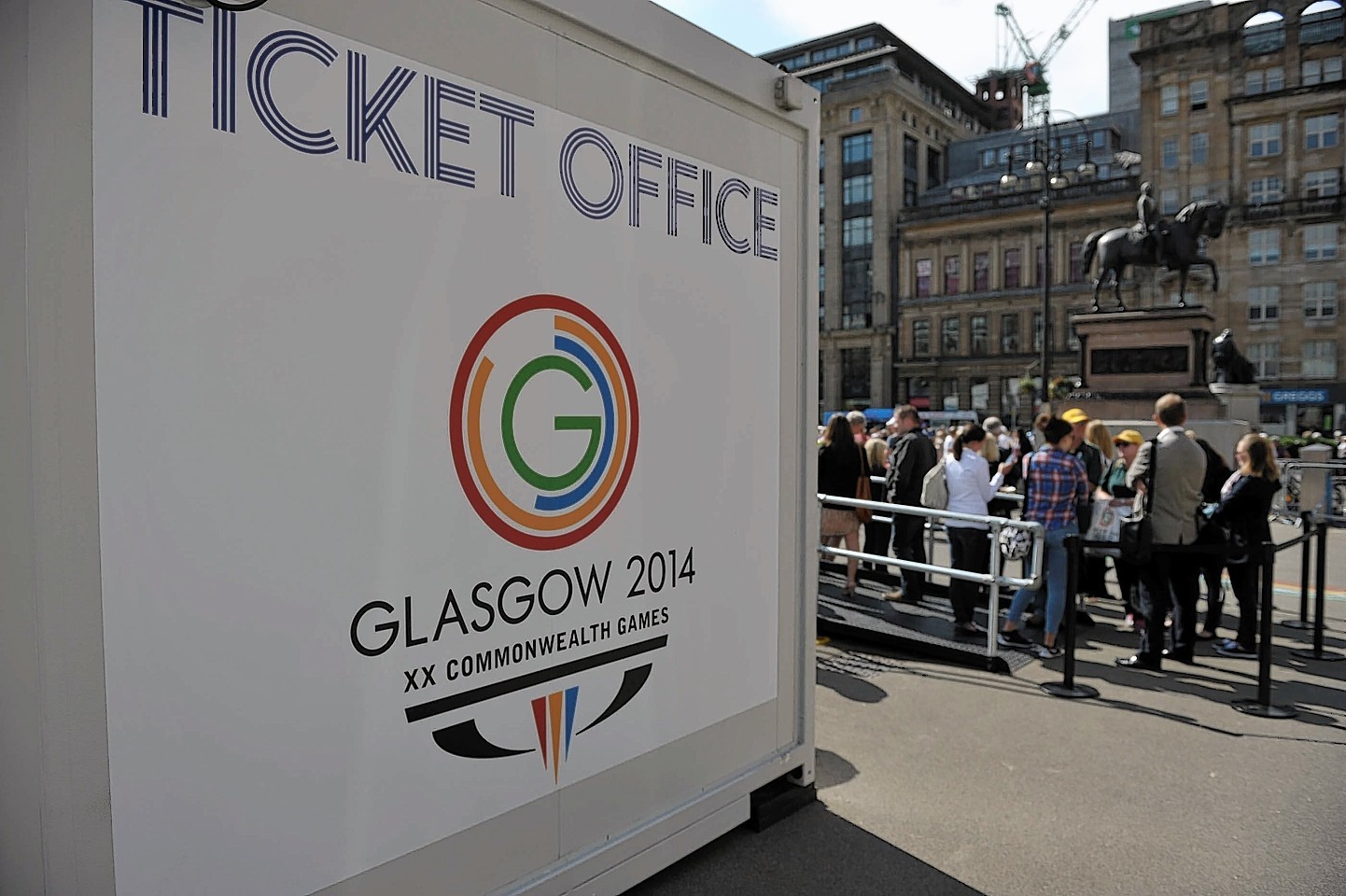 Queues for tickets at the Glasgow Commonwealth Games