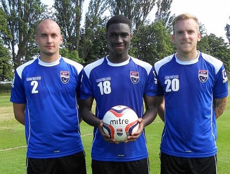 Ross County new signings, from left to right: Tim Dreesen, Ben Frempah and Jordi Balk