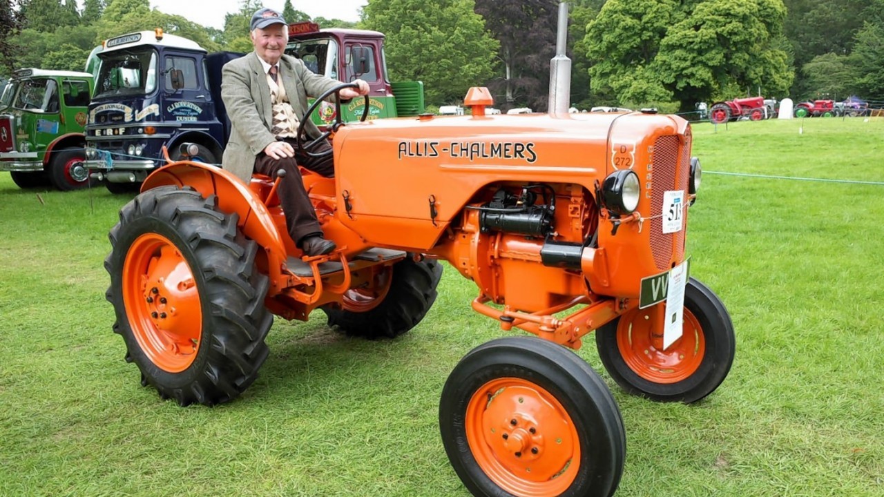 Adam Cruickshank , of Laurencekirk with 1959 Allis-Chalmers tractor