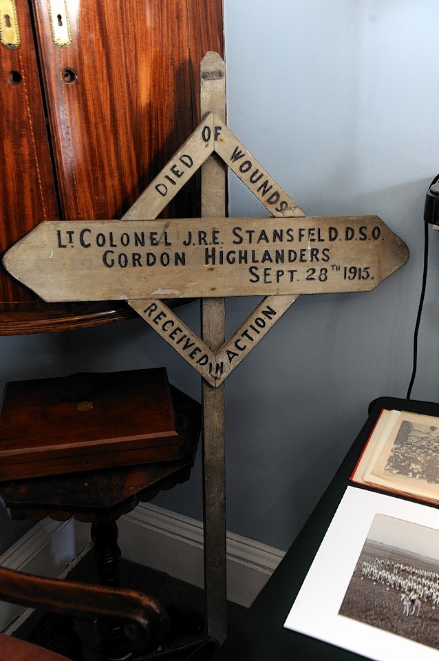  The family of Lieutenant Colonel John Stansfield, a Gordon Highlander, are holding an exhibition at the castle featuring some of the memorabilia he sent home from WW1. He is the great-grandfather of the castle's present laird and include German helmets, photographs he sent home and letters.