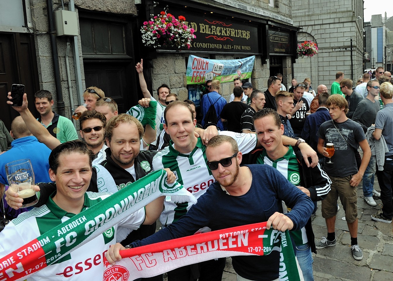 FC Groningen fans at The Carlton, in the Castlegate