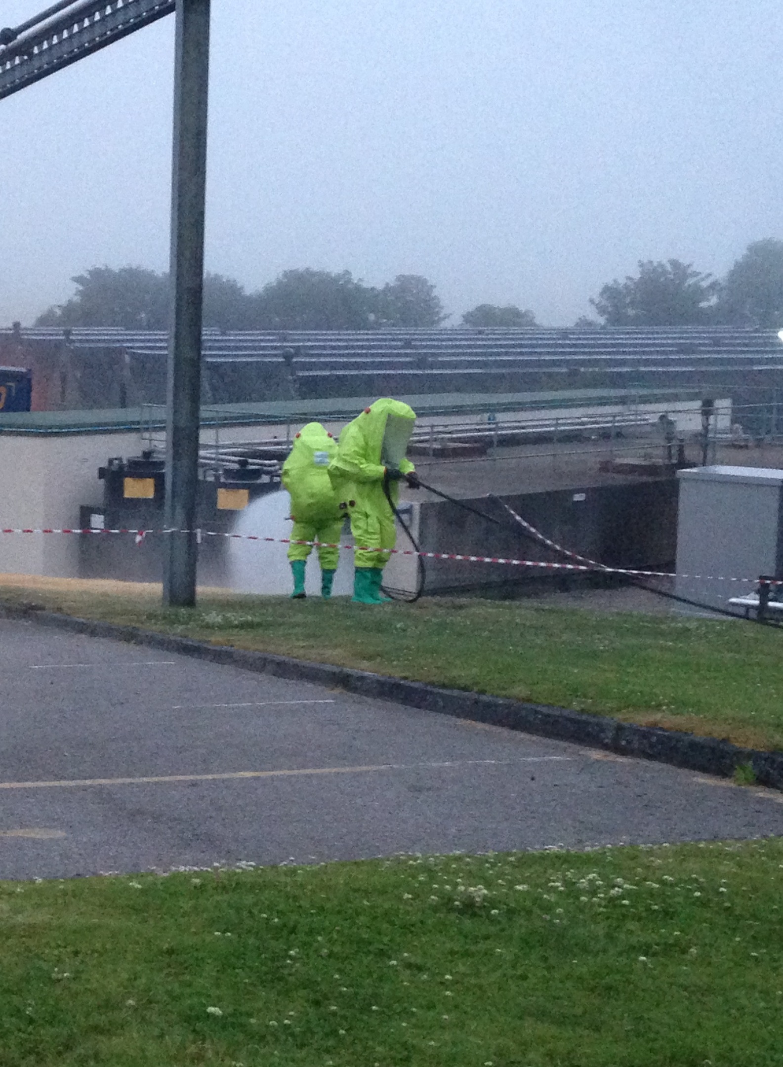 Chemical experts attend to the incident in Brora