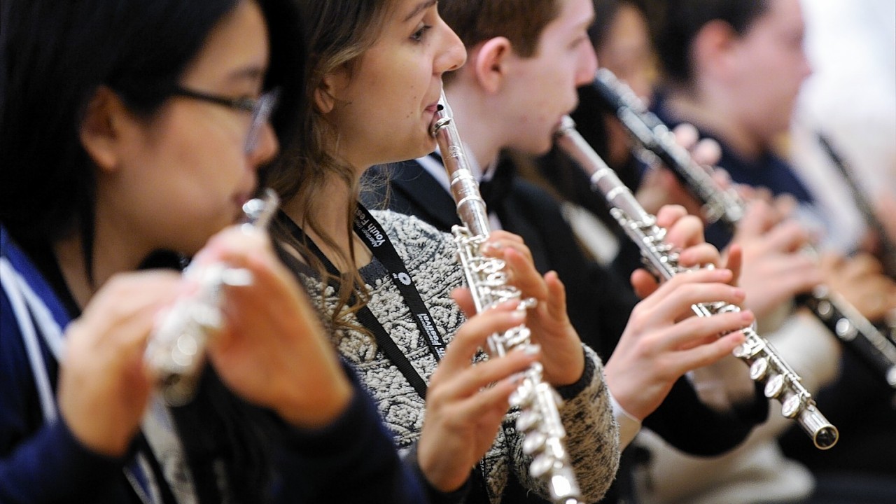 ISO Symphony rehearse in Aberdeen university's MacRobert Building. Credit: Colin Rennie.