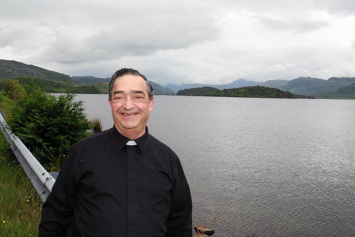 Father Joe Calleja is holding open air mass
