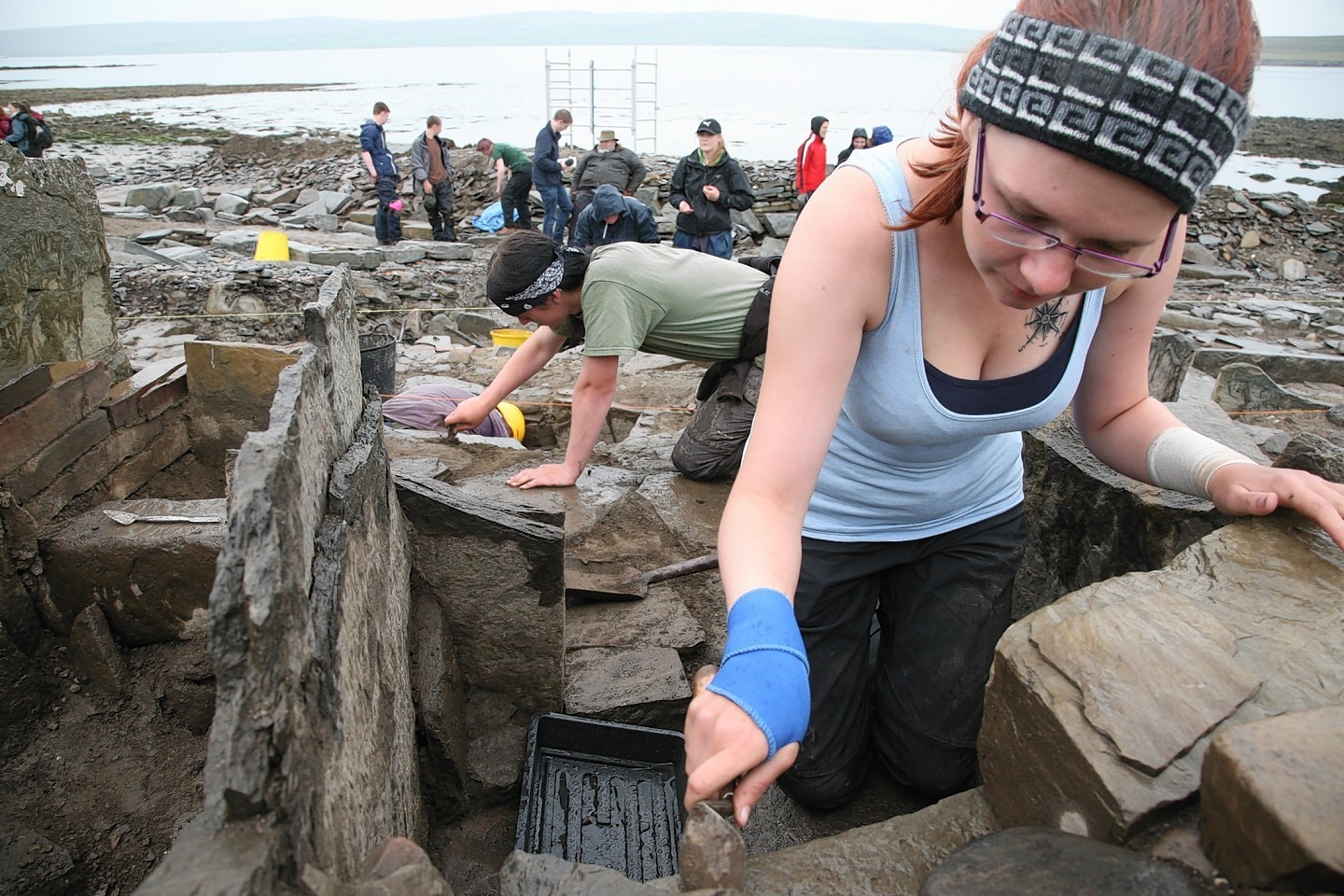 The archaeological dig on Orkney