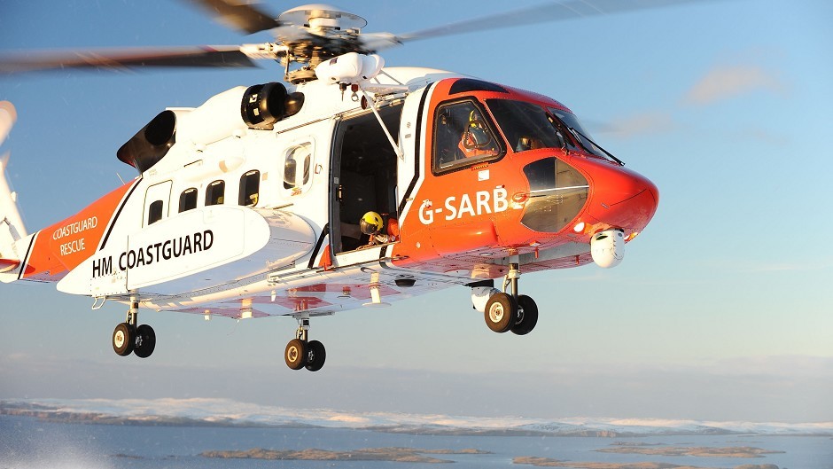 A coastguard helicopter took the fisherman to hospital