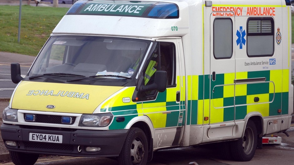 Two ambulances are on scene at the RTC