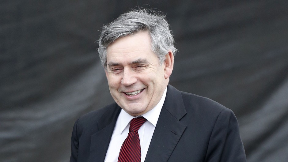 Gordon Brown was speaking in Fife today.