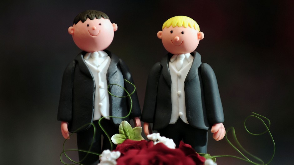 Gay marriage was legalised in Scotland in December but remains outlawed in Northern Ireland.