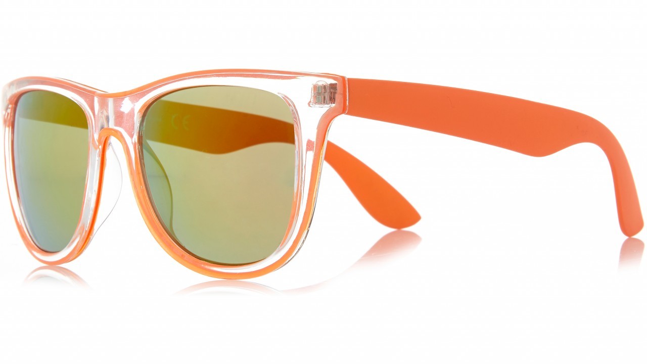 River Island bright orange retro sunglasses, £13, Bon Accord & St Nicholas