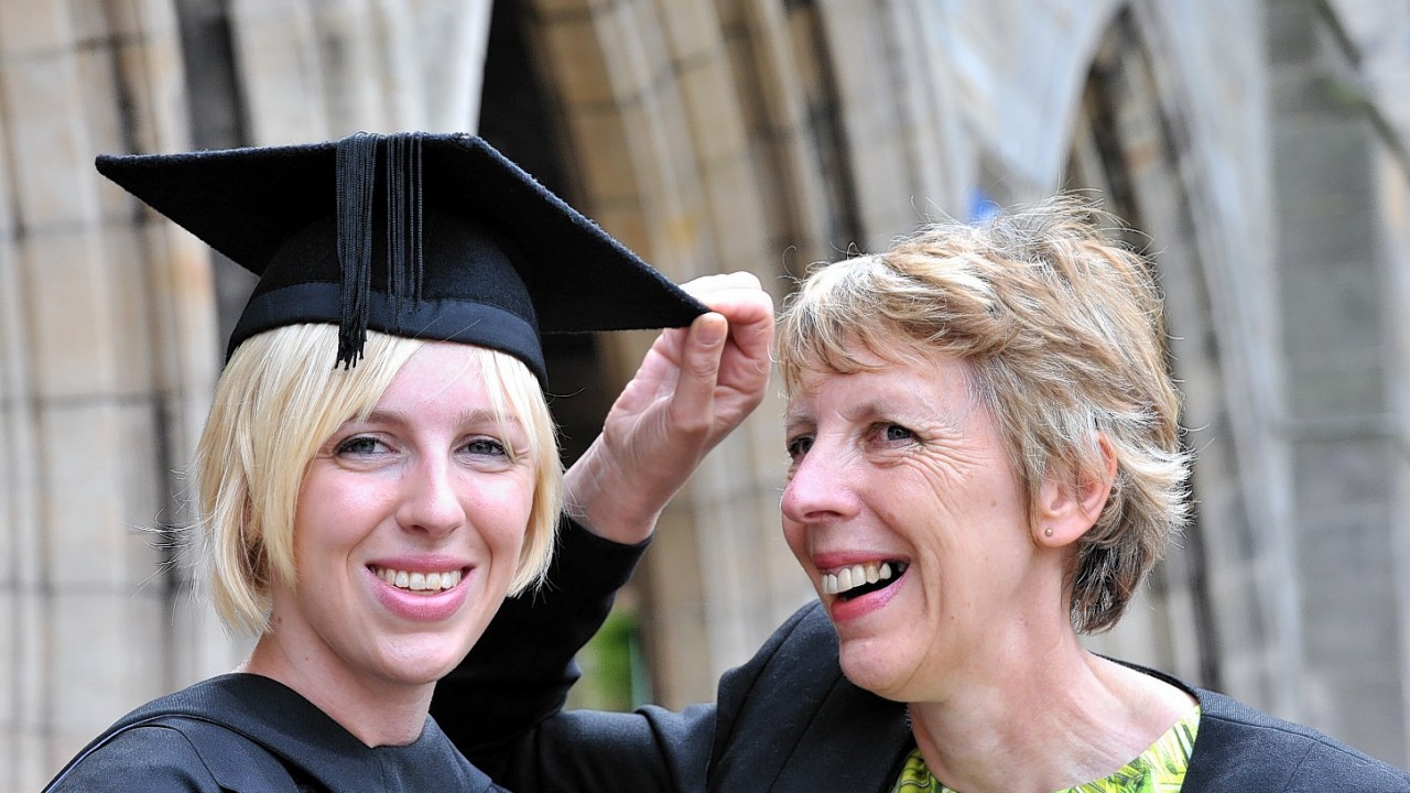 Students from Aberdeen University mark their graduation