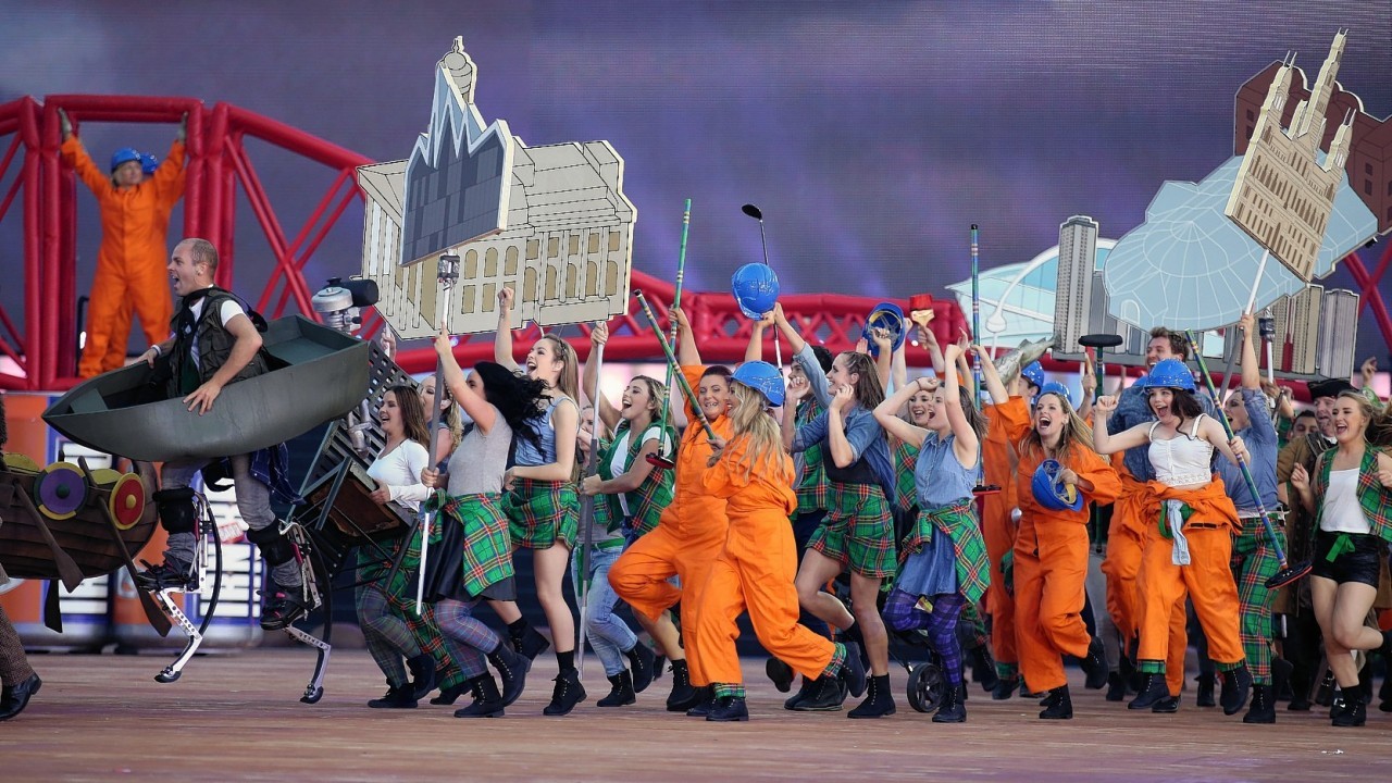 Performers during the opening ceremony of the Glasgow 2014 Commonwealth Games at Celtic Park in Glasgow, Scotland