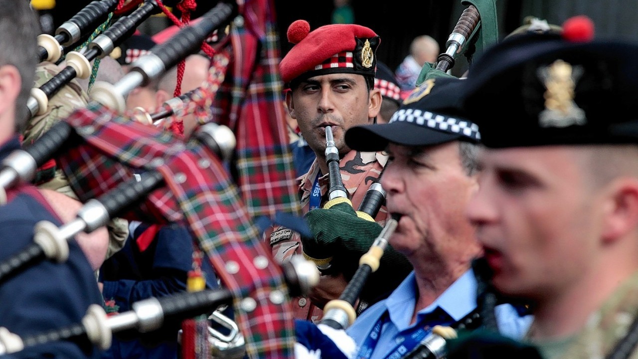 Rehearsals for the Military Tattoo take place in Edinburgh ahead of the event's opening night on Thursday